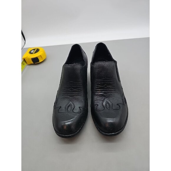 Born Womens Black Leather Amibeth Western Wingtip Ankle Booties Size 7 - Picture 2 of 8